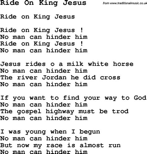 Ride On, King Jesus (King Of Kings)